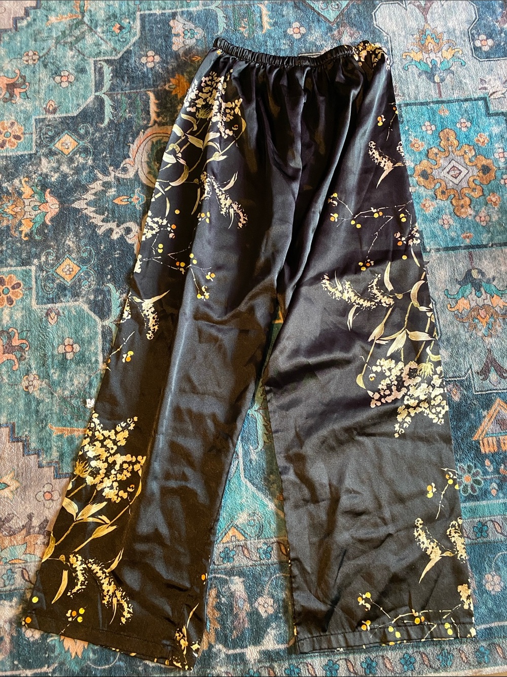 Floral Satin Sleep Pants Trio - Picture 13 of 13